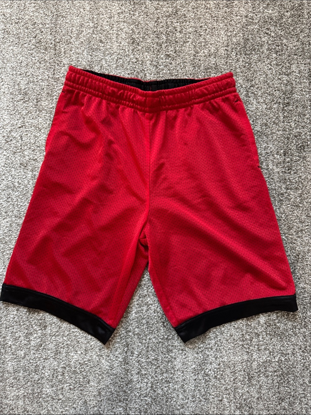 Athletic Works Red Mesh Shorts with Black Trim